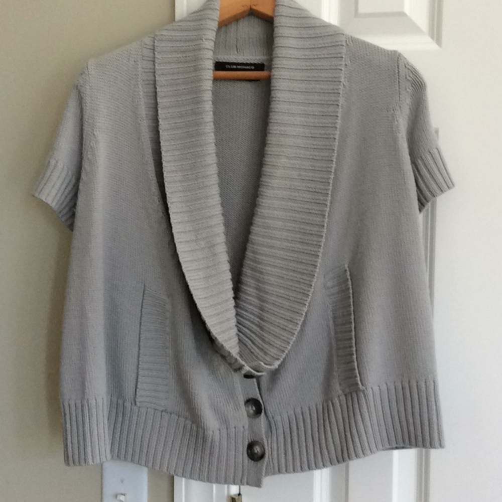 Short Sleeve Sweater, Cowl Neck- Club Monaco